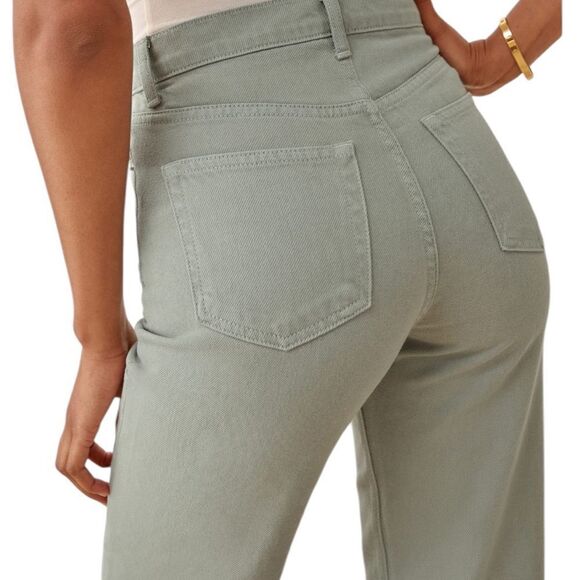 Reformation Ryan Tonal Patch High Rise Straight Jeans in Limon 29 - Picture 3 of 9